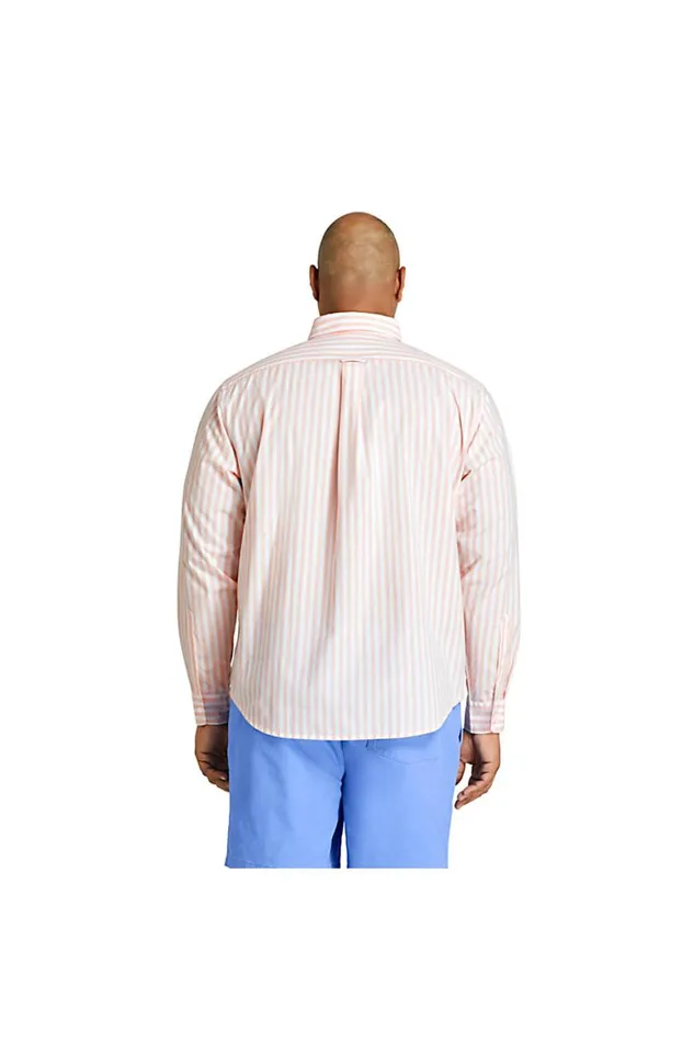 Lands039 End Casual Shirts Men Big And Tall Traditional Fit Essential Lightweight Poplin Shirt Crisp Peach Stripe Lands039 End Casual Shirts Men Big And Tall Traditional Fit Essential Lightweight Poplin Shirt Crisp Peach Stripe