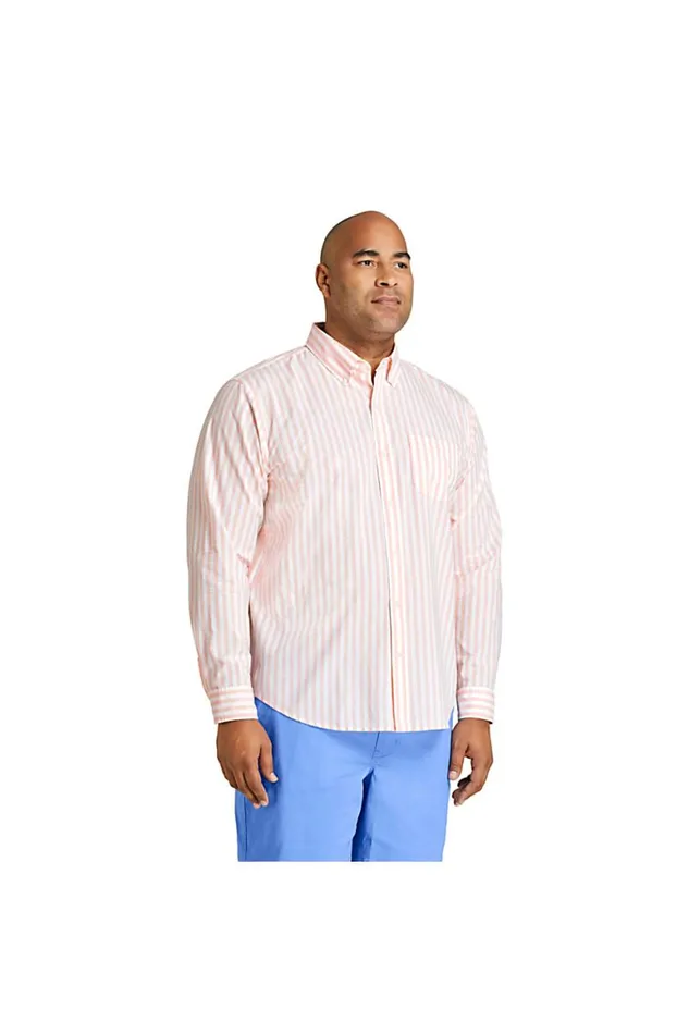 Lands039 End Casual Shirts Men Big And Tall Traditional Fit Essential Lightweight Poplin Shirt Crisp Peach Stripe Lands039 End Casual Shirts Men Big And Tall Traditional Fit Essential Lightweight Poplin Shirt Crisp Peach Stripe