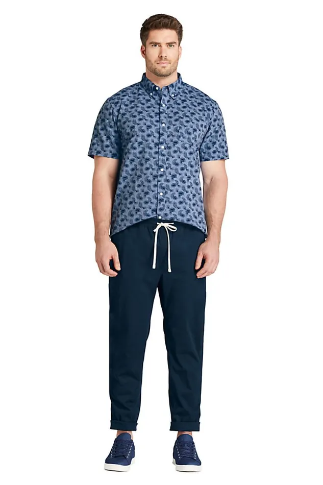 Lands039 End Chinos and Casual Pants Men Big And Tall Knockabout Pull On Deck Pants Radiant Navy