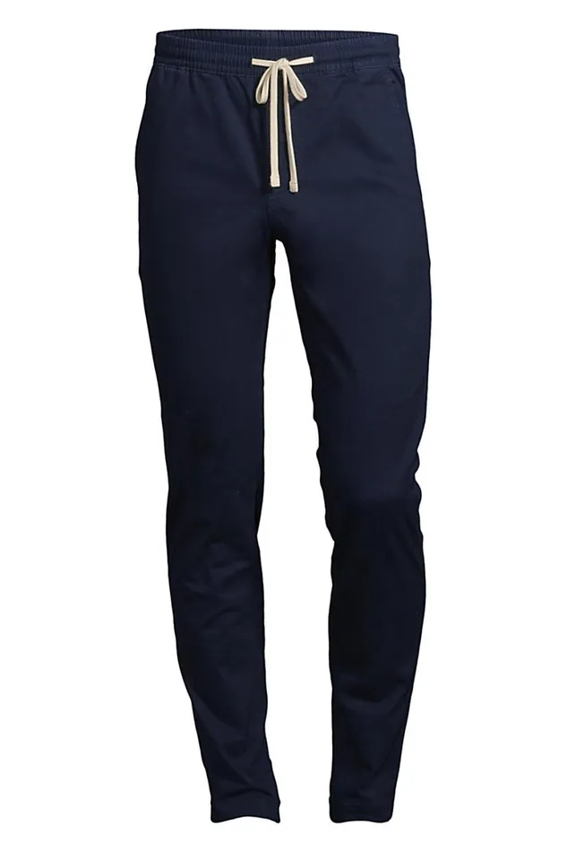 Lands039 End Chinos and Casual Pants Men Big And Tall Knockabout Pull On Deck Pants Radiant Navy