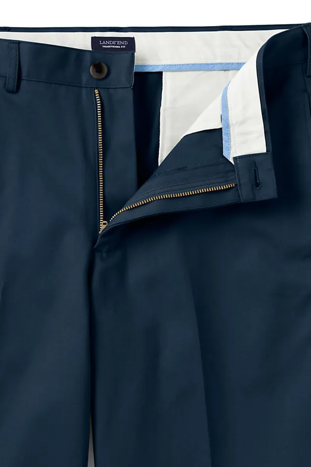 Lands039 End Chinos and Casual Pants Men Big And Tall Traditional Fit No Iron Chino Pants Radiant Navy