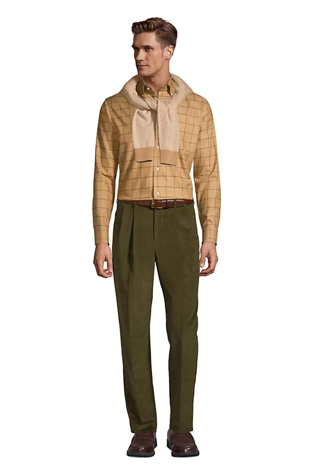 Lands039 End Chinos and Casual Pants Men Comfort Waist Pleated Comfortfirst Corduroy Dress Pants Forest Moss Lands039 End Chinos and Casual Pants Men Comfort Waist Pleated Comfortfirst Corduroy Dress Pants Forest Moss