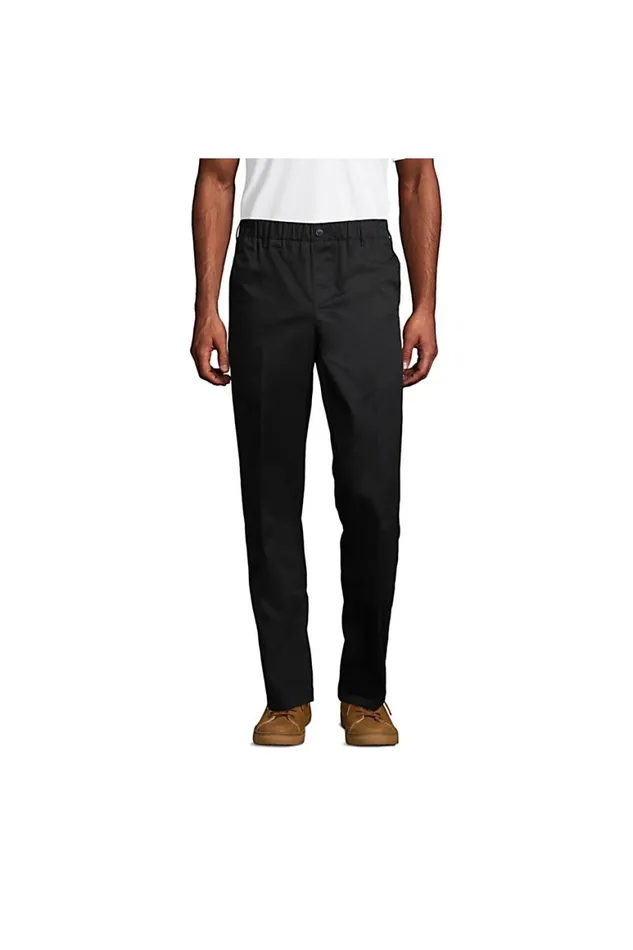 Lands039 End Chinos and Casual Pants Men Elastic Waist Pullon Chino Pants Black Lands039 End Chinos and Casual Pants Men Elastic Waist Pullon Chino Pants Black