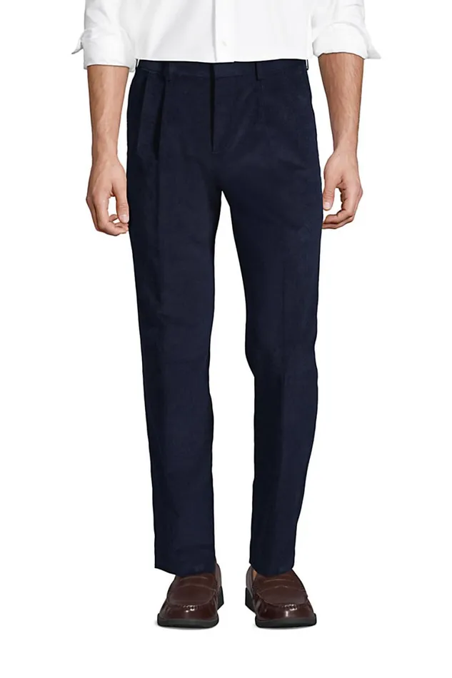 Lands039 End Chinos and Casual Pants Men Traditional Fit Pleat Front Comfortfirst Fine Wale Corduroy Trousers Radiant Navy Lands039 End Chinos and Casual Pants Men Traditional Fit Pleat Front Comfortfirst Fine Wale Corduroy Trousers Radiant Navy