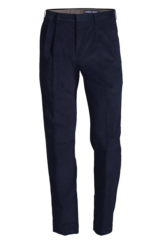 Lands039 End Chinos and Casual Pants Men Traditional Fit Pleat Front Comfortfirst Fine Wale Corduroy Trousers Radiant Navy Lands039 End Chinos and Casual Pants Men Traditional Fit Pleat Front Comfortfirst Fine Wale Corduroy Trousers Radiant Navy
