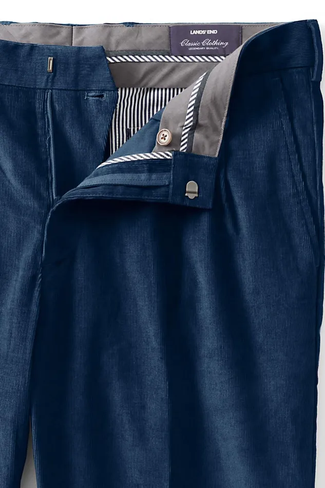 Lands039 End Chinos and Casual Pants Men Traditional Fit Pleat Front Comfortfirst Fine Wale Corduroy Trousers Radiant Navy Lands039 End Chinos and Casual Pants Men Traditional Fit Pleat Front Comfortfirst Fine Wale Corduroy Trousers Radiant Navy