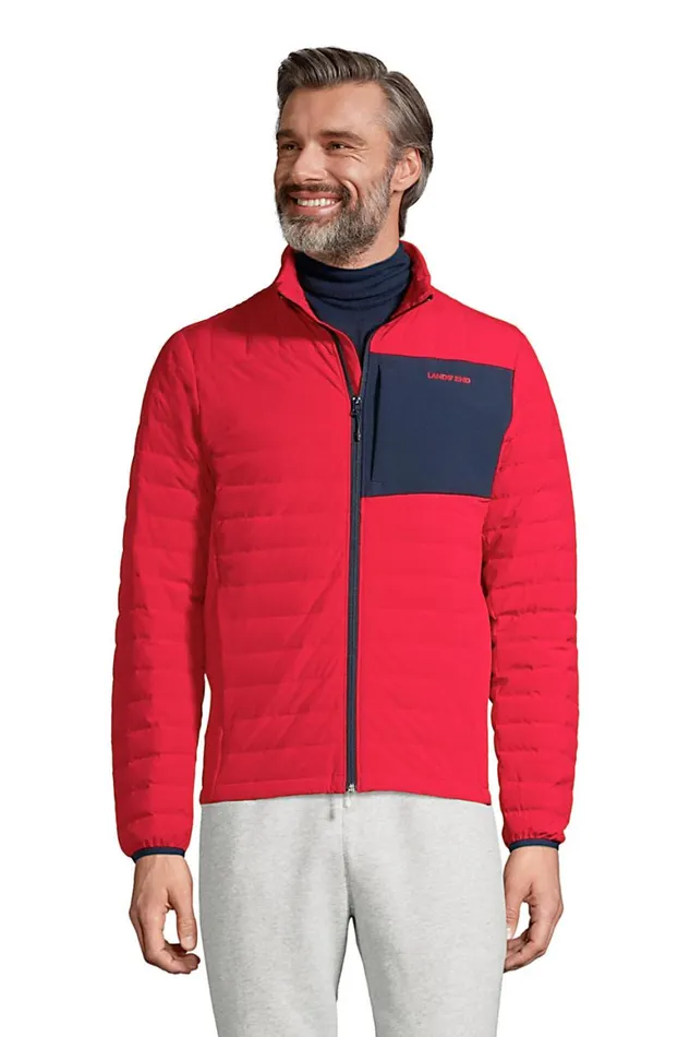 Lands039 End Coats and Jackets Men 800 Down Packable Jacket Red