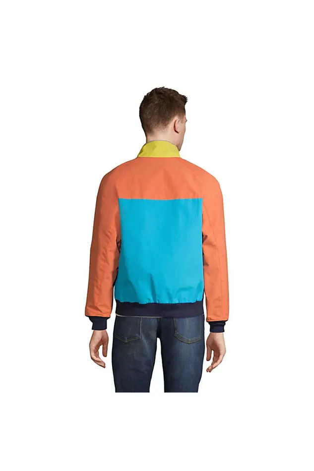 Lands039 End Coats and Jackets Men Lightweight Colorblock Squall Jacket Papaya Orange Lands039 End Coats and Jackets Men Lightweight Colorblock Squall Jacket Papaya Orange