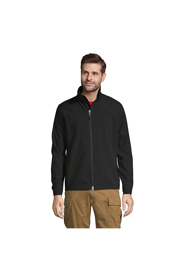 Lands039 End Coats and Jackets Men Soft Shell Jacket Black