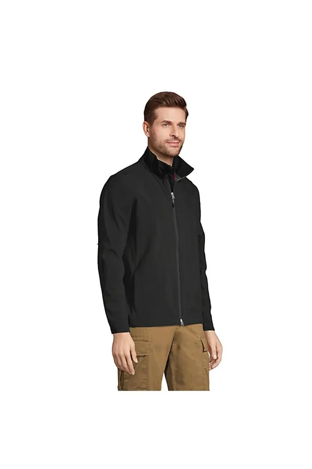 Lands039 End Coats and Jackets Men Soft Shell Jacket Black