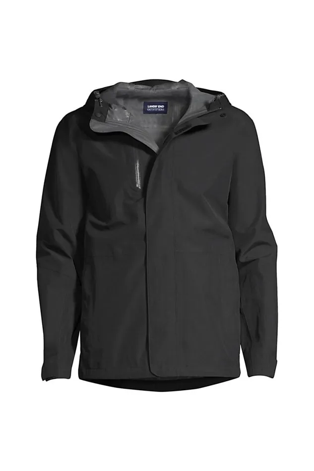 Lands039 End Coats and Jackets Men Waterproof Rain Jacket Black Lands039 End Coats and Jackets Men Waterproof Rain Jacket Black
