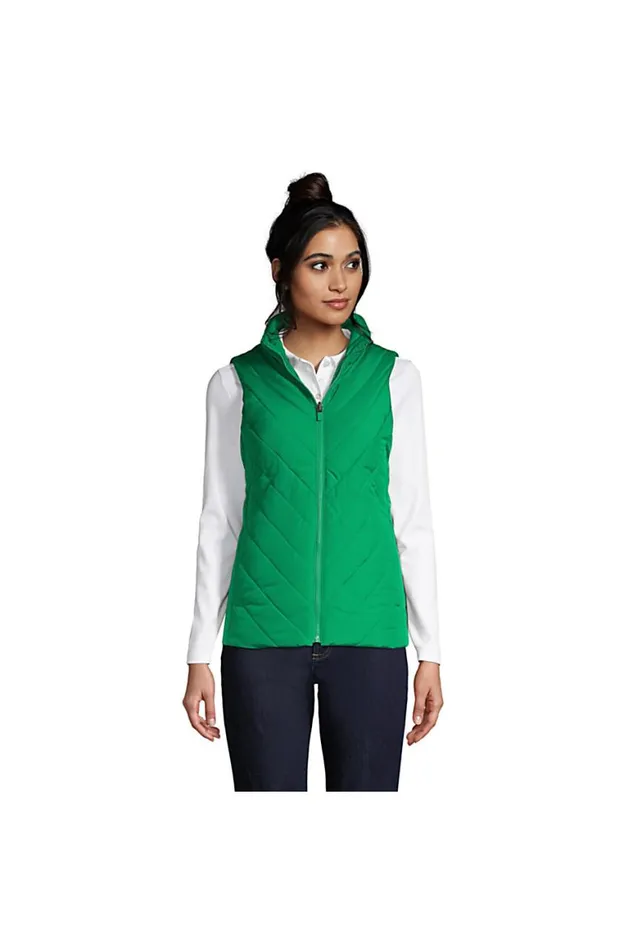 Lands039 End Coats and Jackets Women Insulated Vest Vibrant Clover