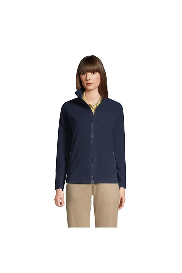 Lands039 End Coats and Jackets Women Magnetic Zipper Midweight Fleece Jacket Classic Navy Lands039 End Coats and Jackets Women Magnetic Zipper Midweight Fleece Jacket Classic Navy
