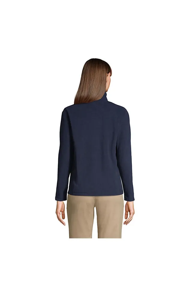 Lands039 End Coats and Jackets Women Magnetic Zipper Midweight Fleece Jacket Classic Navy Lands039 End Coats and Jackets Women Magnetic Zipper Midweight Fleece Jacket Classic Navy