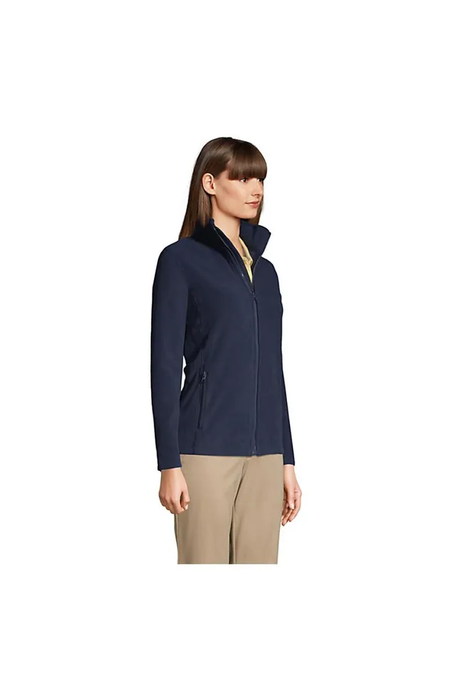 Lands039 End Coats and Jackets Women Magnetic Zipper Midweight Fleece Jacket Classic Navy Lands039 End Coats and Jackets Women Magnetic Zipper Midweight Fleece Jacket Classic Navy
