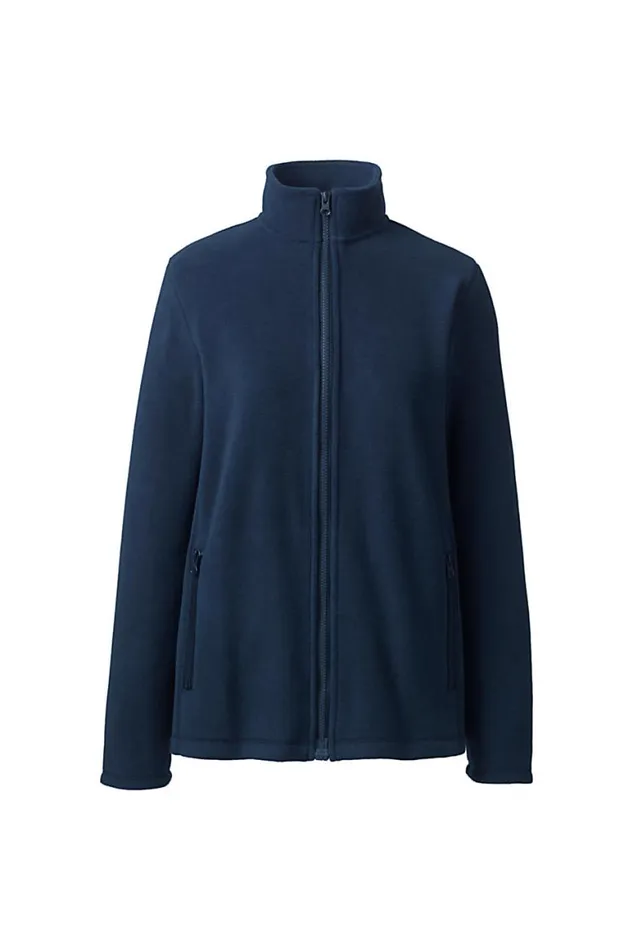 Lands039 End Coats and Jackets Women Magnetic Zipper Midweight Fleece Jacket Classic Navy Lands039 End Coats and Jackets Women Magnetic Zipper Midweight Fleece Jacket Classic Navy