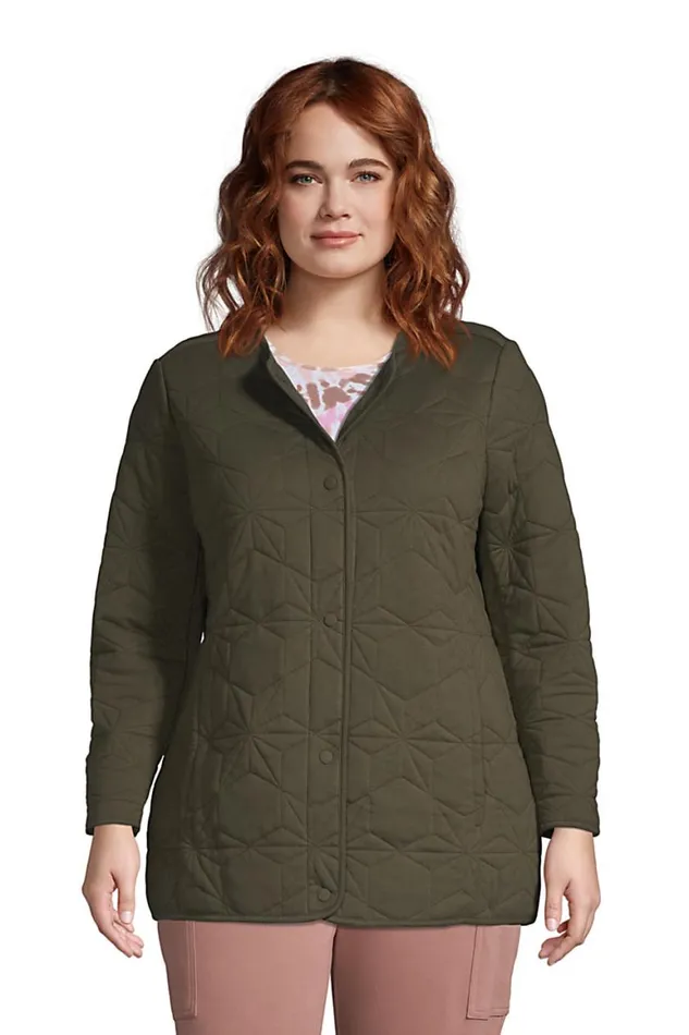 Lands039 End Coats and Jackets Women Plus Size Insulated Cotton Long Jacket Forest Moss Lands039 End Coats and Jackets Women Plus Size Insulated Cotton Long Jacket Forest Moss