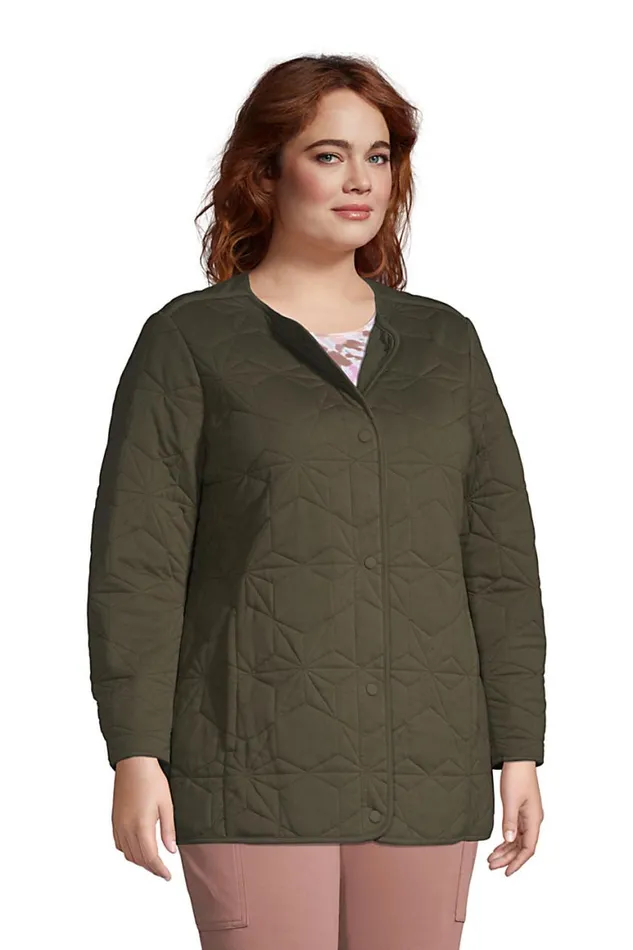 Lands039 End Coats and Jackets Women Plus Size Insulated Cotton Long Jacket Forest Moss Lands039 End Coats and Jackets Women Plus Size Insulated Cotton Long Jacket Forest Moss