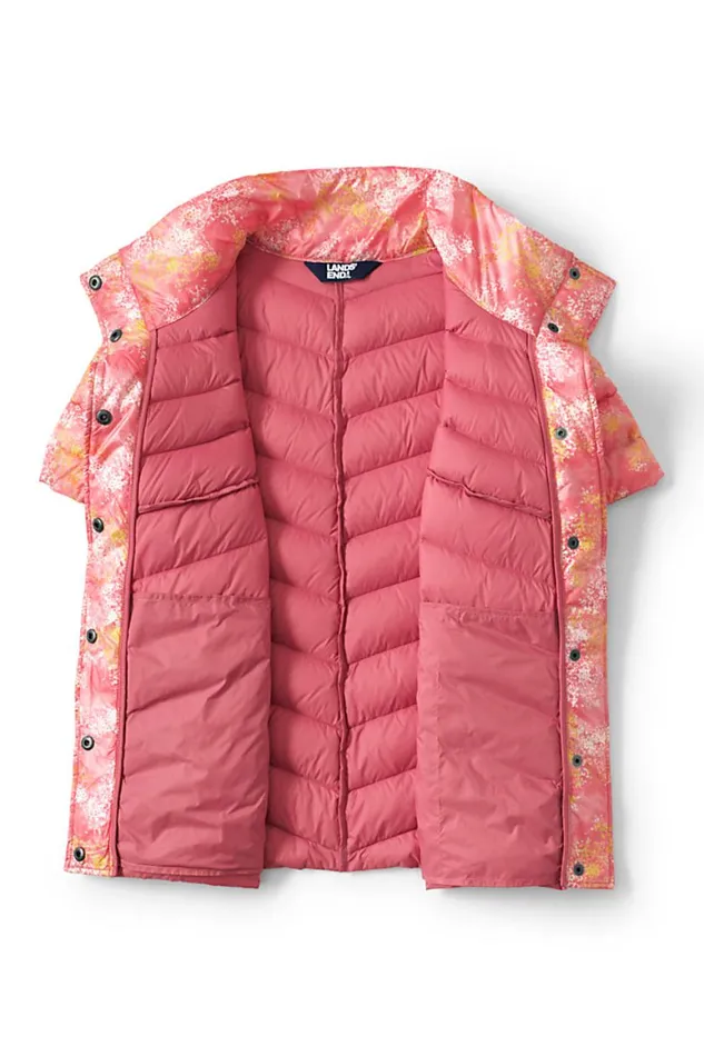Lands039 End Coats and Jackets Women Plus Size Ultra Lightweight Down Packable Short Sleeve Jacket Soft Mojave Tie Dye Floral Lands039 End Coats and Jackets Women Plus Size Ultra Lightweight Down Packable Short Sleeve Jacket Soft Mojave Tie Dye Floral