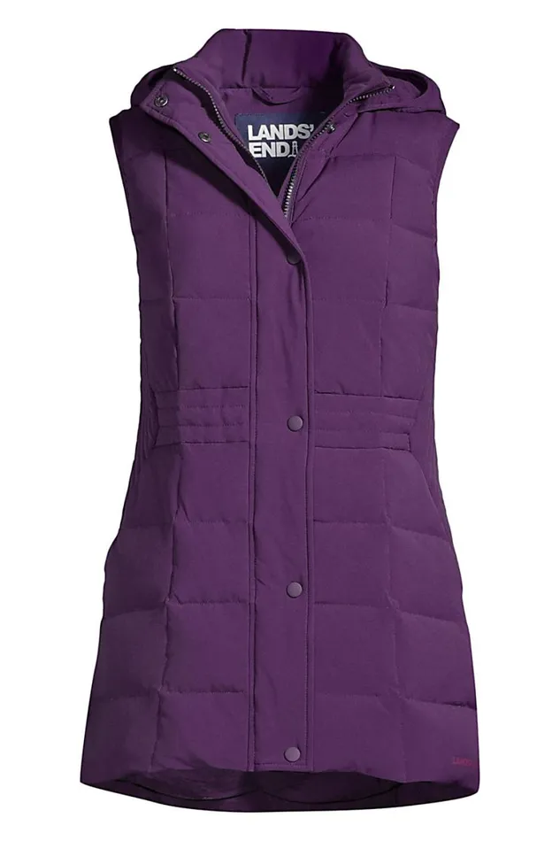Lands039 End Coats and Jackets Women Quilted Stretch Down Vest Blackberry Lands039 End Coats and Jackets Women Quilted Stretch Down Vest Blackberry