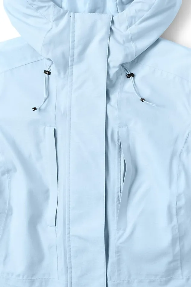 Lands039 End Coats and Jackets Women Waterproof Primaloft Insulated Raincoat Soft Blue Haze