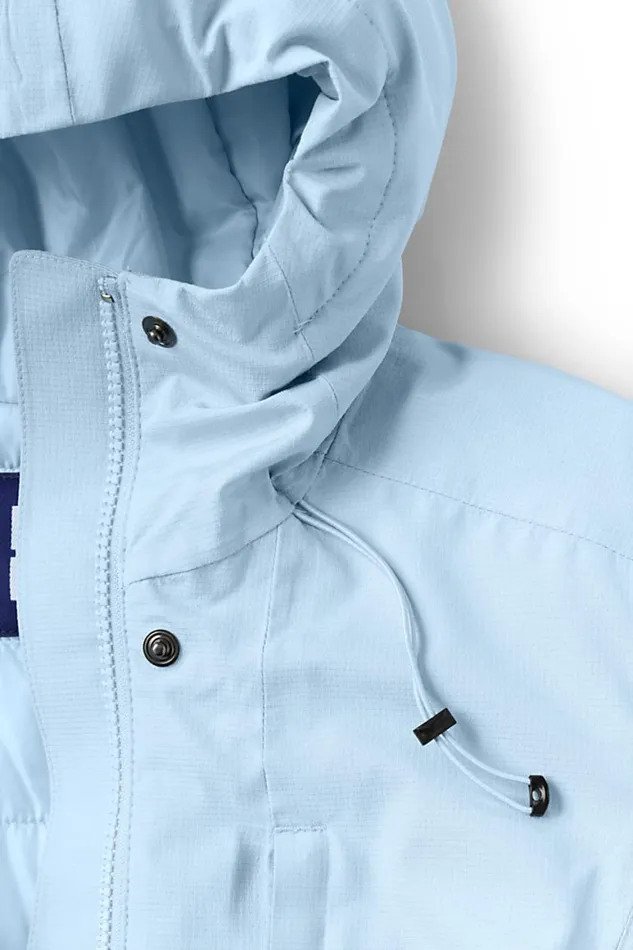 Lands039 End Coats and Jackets Women Waterproof Primaloft Insulated Raincoat Soft Blue Haze