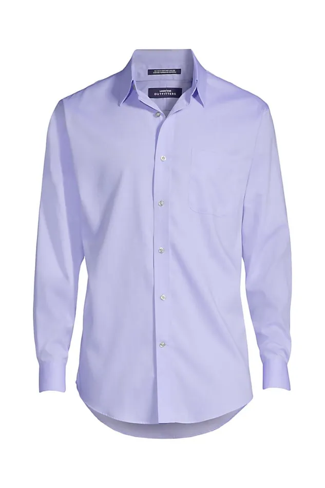 Lands039 End Dress Shirts Men Big Long Sleeve Straight Collar Solid No Iron Pinpoint Blue Lands039 End Dress Shirts Men Big Long Sleeve Straight Collar Solid No Iron Pinpoint Blue