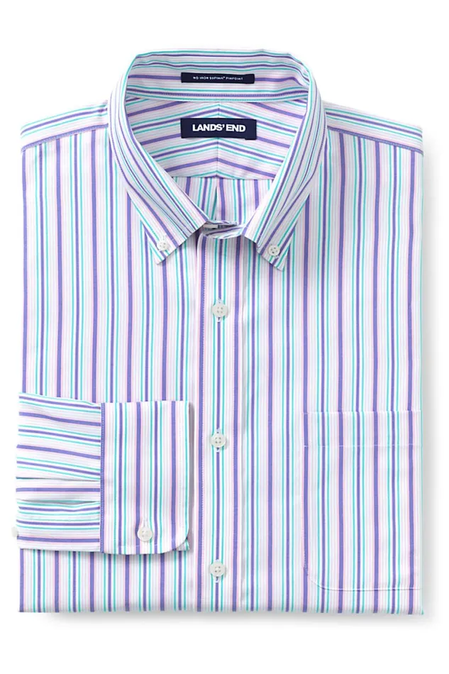 Lands039 End Dress Shirts Men Pattern No Iron Supima Pinpoint Button Down Collar Dress Shirt Pink Lands039 End Dress Shirts Men Pattern No Iron Supima Pinpoint Button Down Collar Dress Shirt Pink