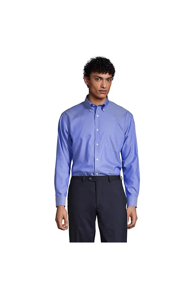 Lands039 End Dress Shirts Men Traditional Fit Solid No Iron Supima Pinpoint Buttondown Collar Dress Shirt Light French Blue Lands039 End Dress Shirts Men Traditional Fit Solid No Iron Supima Pinpoint Buttondown Collar Dress Shirt Light French Blue