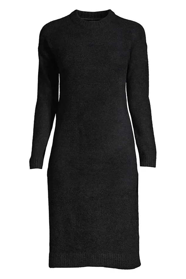Lands039 End Dresses Women Plus Size Lounge Crew Neck Dress Slounge Black Lands039 End Dresses Women Plus Size Lounge Crew Neck Dress Slounge Black