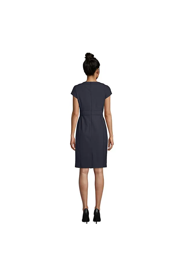 Lands039 End Dresses Women Washable Wool Piped Sheath Dress True Navy Lands039 End Dresses Women Washable Wool Piped Sheath Dress True Navy
