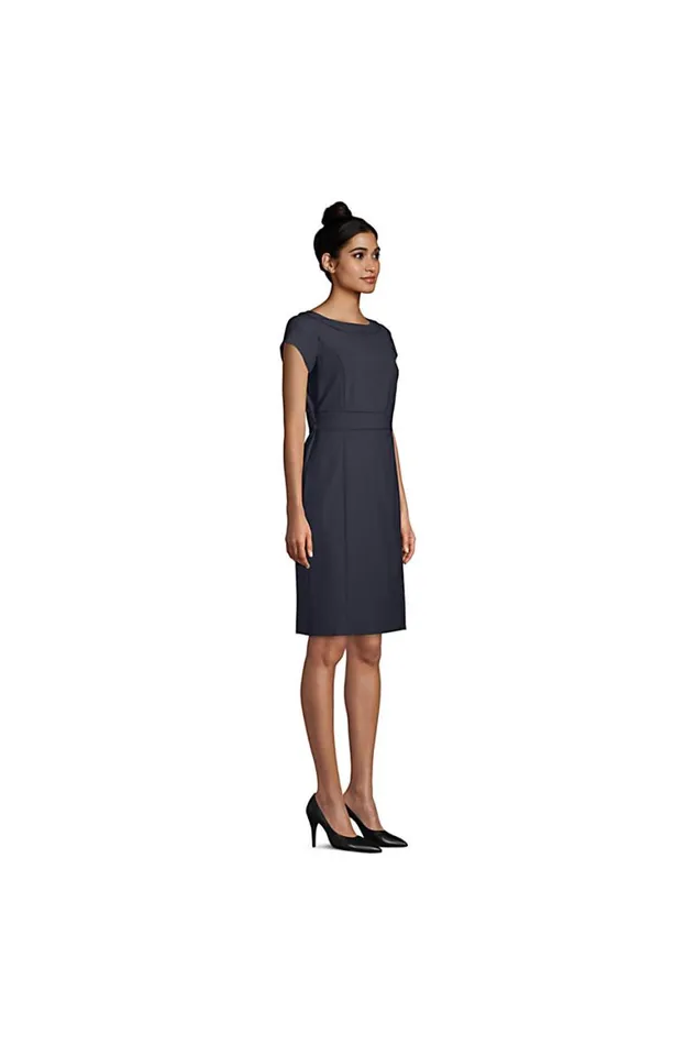 Lands039 End Dresses Women Washable Wool Piped Sheath Dress True Navy Lands039 End Dresses Women Washable Wool Piped Sheath Dress True Navy