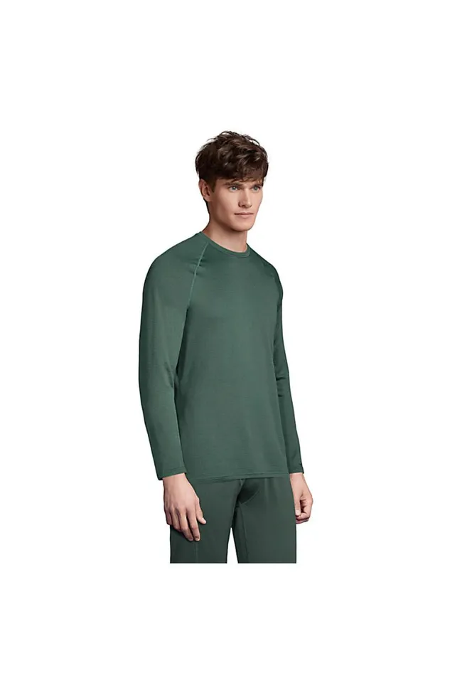 Lands039 End Fleece Men Crew Neck Expedition Thermaskin Long Underwear Deep Woodland Green Lands039 End Fleece Men Crew Neck Expedition Thermaskin Long Underwear Deep Woodland Green