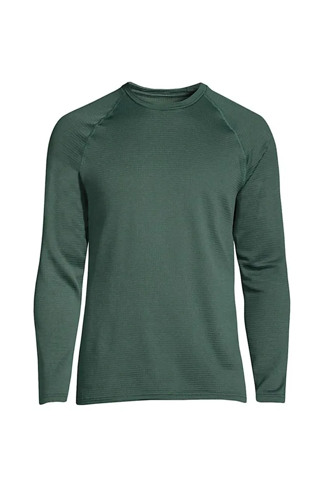 Lands039 End Fleece Men Crew Neck Expedition Thermaskin Long Underwear Deep Woodland Green Lands039 End Fleece Men Crew Neck Expedition Thermaskin Long Underwear Deep Woodland Green