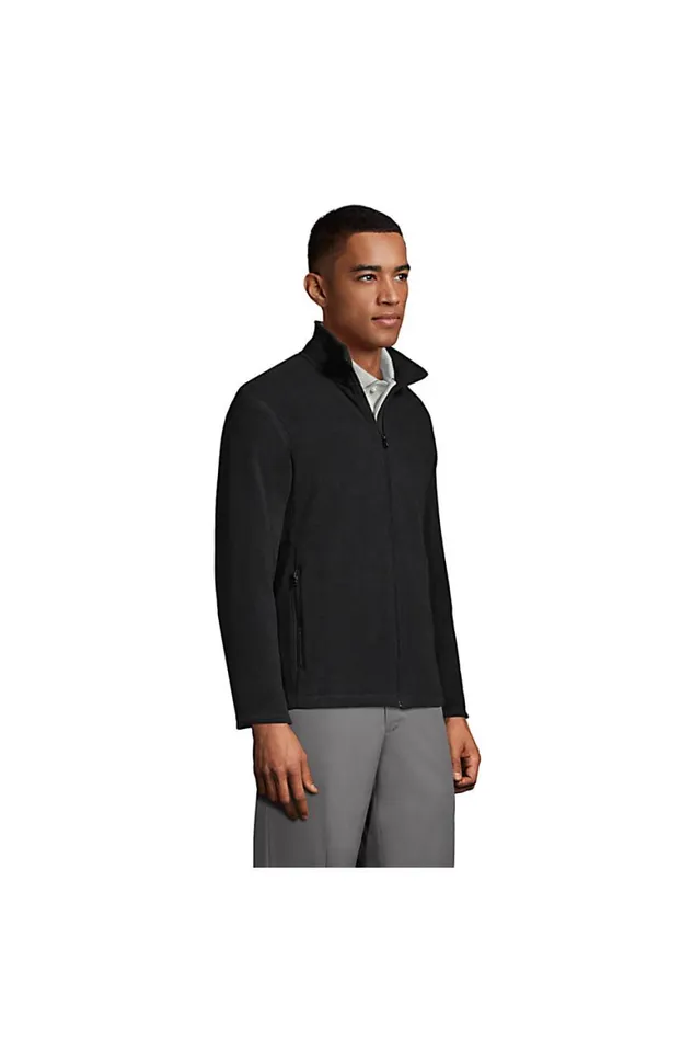 Lands039 End Fleece Men Fullzip Midweight Fleece Jacket Black Lands039 End Fleece Men Fullzip Midweight Fleece Jacket Black