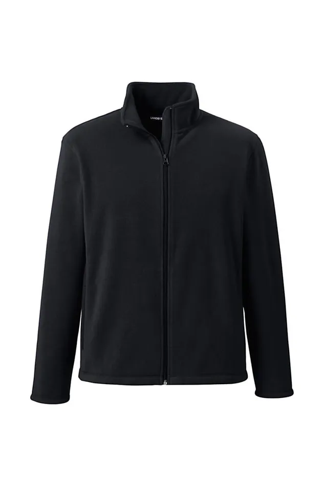 Lands039 End Fleece Men Fullzip Midweight Fleece Jacket Black Lands039 End Fleece Men Fullzip Midweight Fleece Jacket Black
