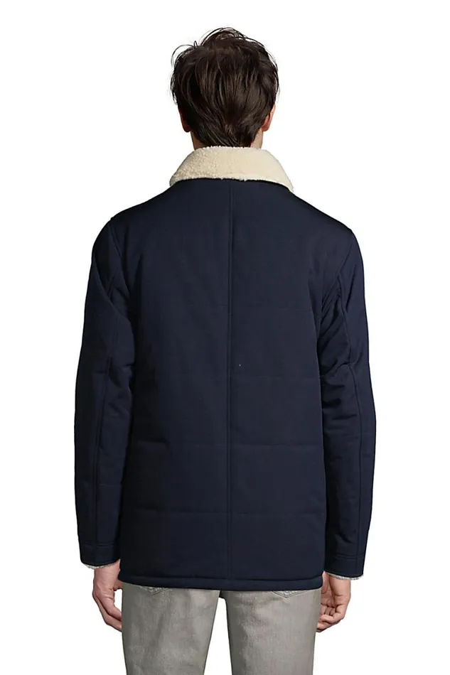 Lands039 End Fleece Men Sherpa Fleece Lined Barn Coat Radiant Navy Lands039 End Fleece Men Sherpa Fleece Lined Barn Coat Radiant Navy