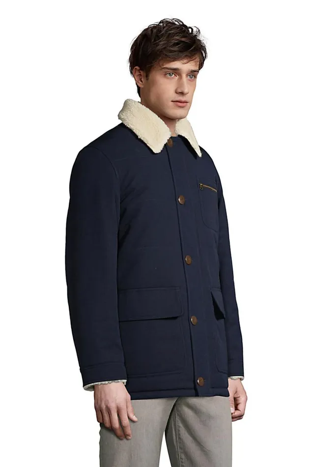 Lands039 End Fleece Men Sherpa Fleece Lined Barn Coat Radiant Navy Lands039 End Fleece Men Sherpa Fleece Lined Barn Coat Radiant Navy