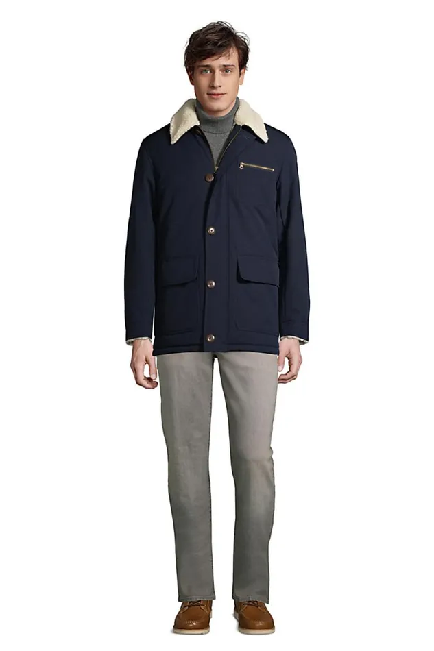 Lands039 End Fleece Men Sherpa Fleece Lined Barn Coat Radiant Navy Lands039 End Fleece Men Sherpa Fleece Lined Barn Coat Radiant Navy