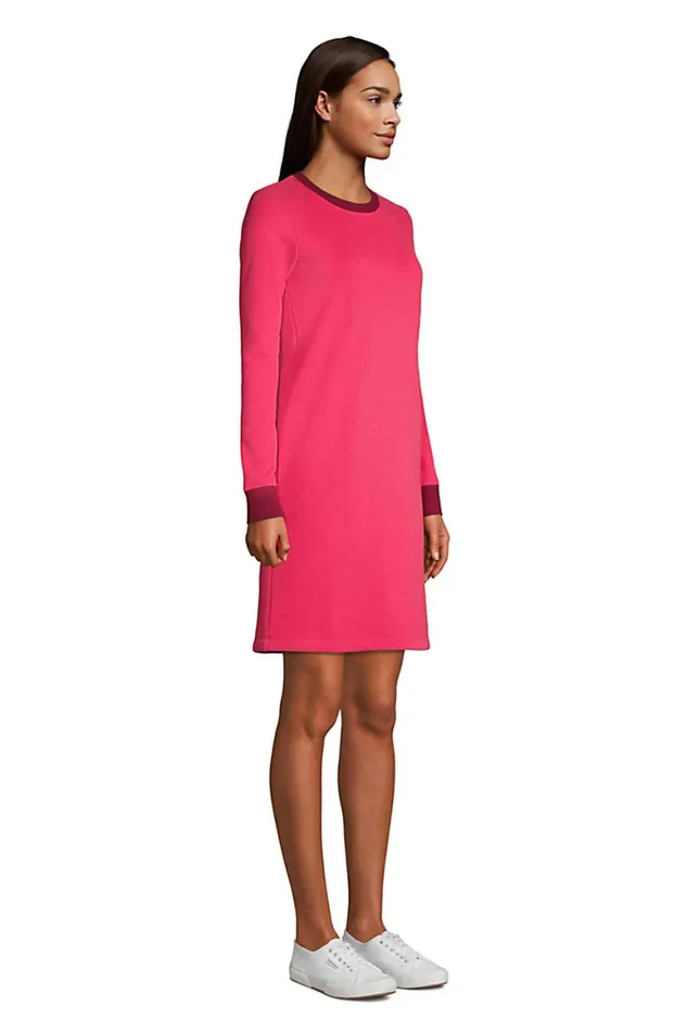Lands039 End Fleece Women Serious Sweats Crew Neck Dress Medallion Mulberry Floral Lands039 End Fleece Women Serious Sweats Crew Neck Dress Medallion Mulberry Floral