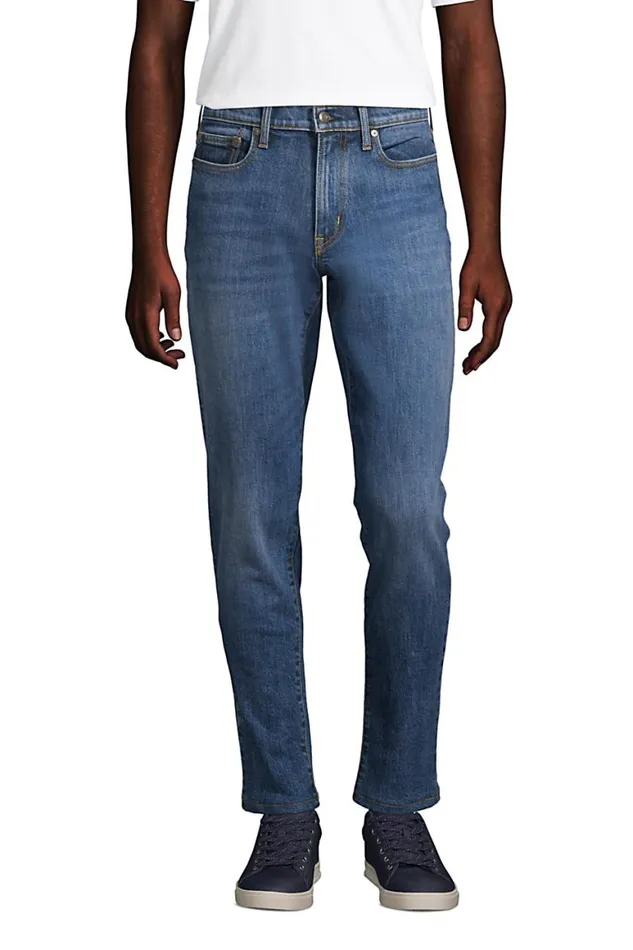 Lands039 End Jeans Men Athletic Fit Comfortfirst Jeans Broken In Medium Wash