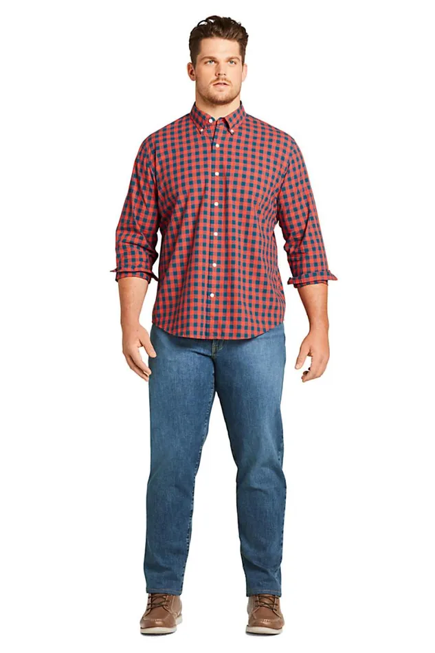 Lands039 End Jeans Men Big And Tall Comfort Waist Traditional Fit Comfortfirst Jeans Broken In Medium Wash