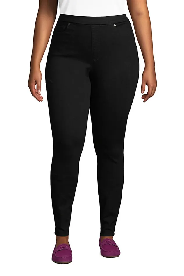 Lands039 End Jeans Women Plus Size Elastic Waist High Rise Pull On Skinny Legging Jeans 8211 Black Lands039 End Jeans Women Plus Size Elastic Waist High Rise Pull On Skinny Legging Jeans 8211 Black