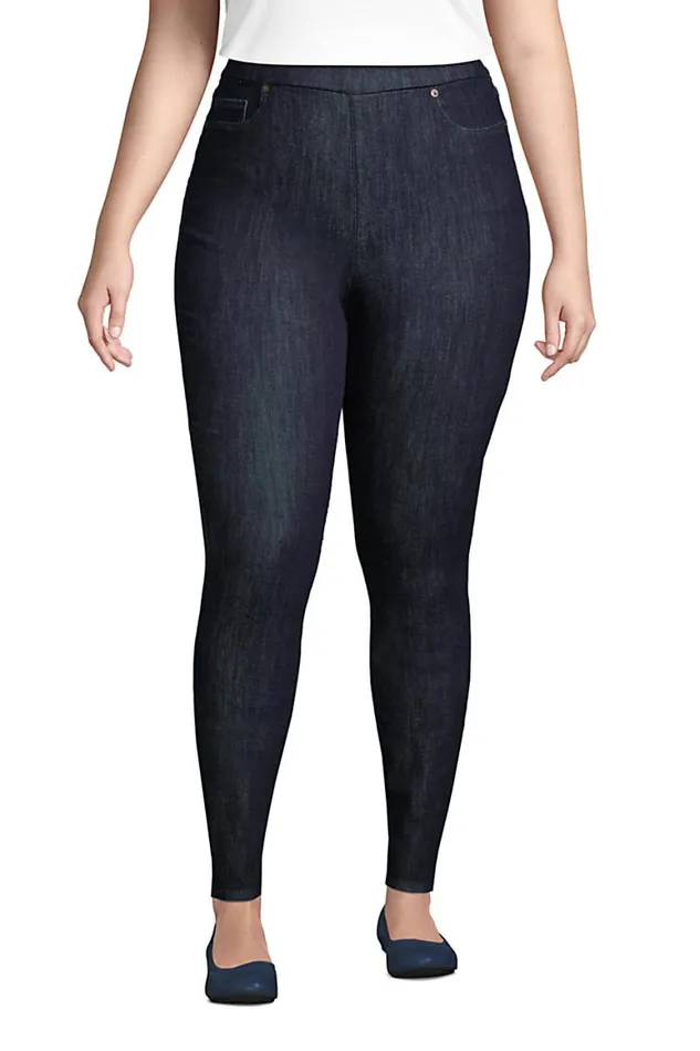 Lands039 End Jeans Women Plus Size Elastic Waist Pull On Skinny Legging Jeans 8211 Blue Deepest Indigo Lands039 End Jeans Women Plus Size Elastic Waist Pull On Skinny Legging Jeans 8211 Blue Deepest Indigo