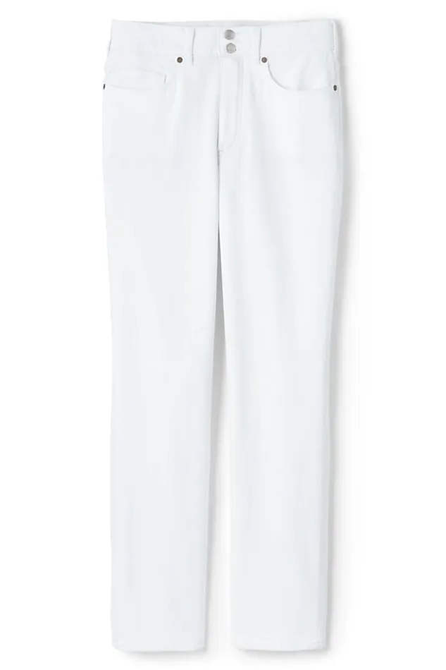 Lands039 End Jeans Women Plus Size High Rise Straight Fit Shaping Jeans White Lands039 End Jeans Women Plus Size High Rise Straight Fit Shaping Jeans White