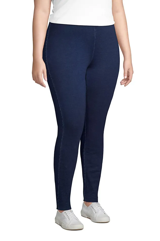 Lands039 End Jeans Women Plus Size Starfish Mid Rise Knit Jean Leggings Indigo Lands039 End Jeans Women Plus Size Starfish Mid Rise Knit Jean Leggings Indigo
