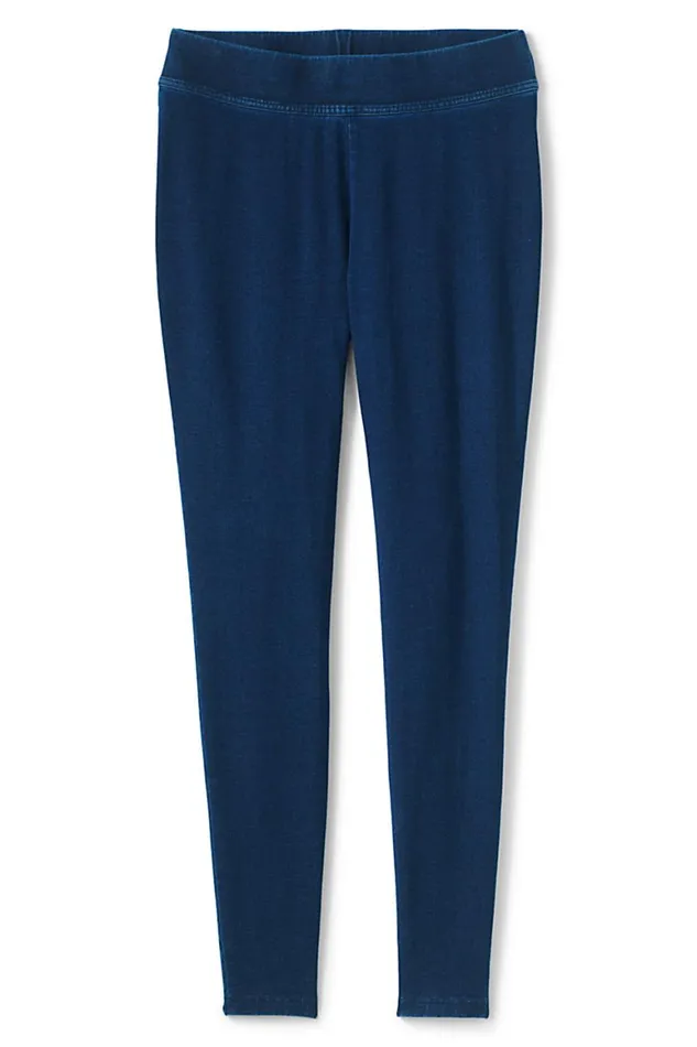 Lands039 End Jeans Women Plus Size Starfish Mid Rise Knit Jean Leggings Indigo Lands039 End Jeans Women Plus Size Starfish Mid Rise Knit Jean Leggings Indigo
