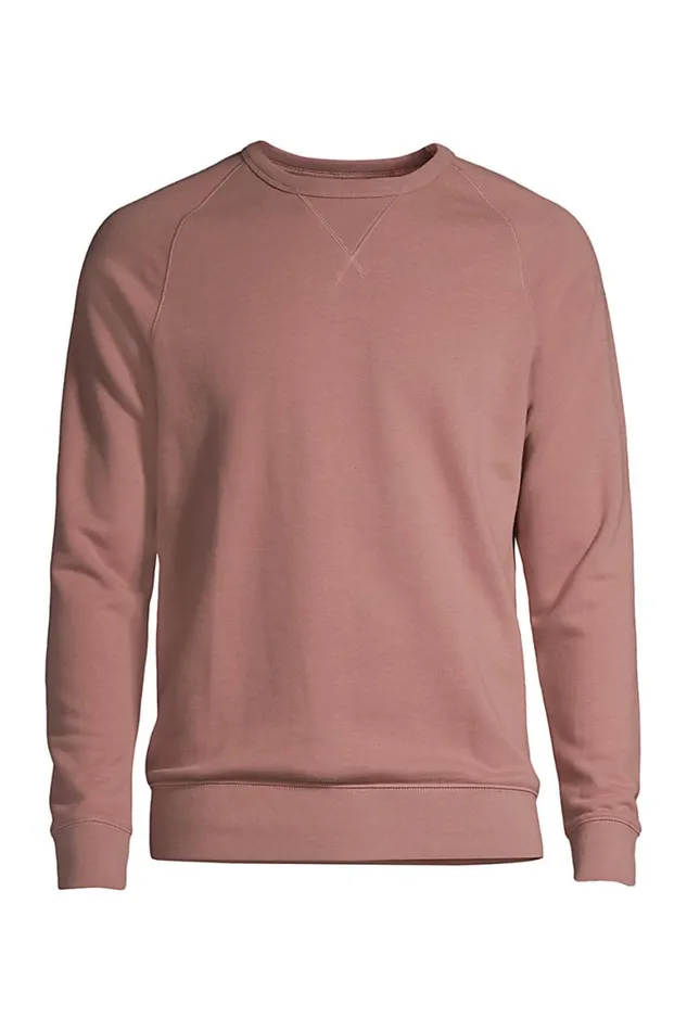 Lands039 End Knit Tops and Tees Men Big And Tall French Terry Crewneck Sweatshirt Mauve Quartz Lands039 End Knit Tops and Tees Men Big And Tall French Terry Crewneck Sweatshirt Mauve Quartz