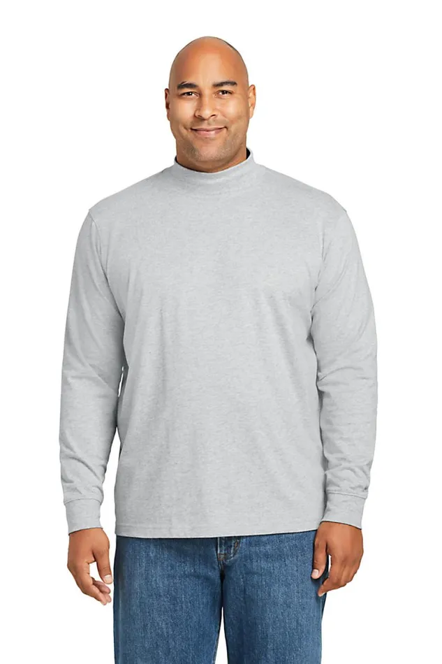 Lands039 End Knit Tops and Tees Men Big Supert Mock Turtleneck Radiant Navy