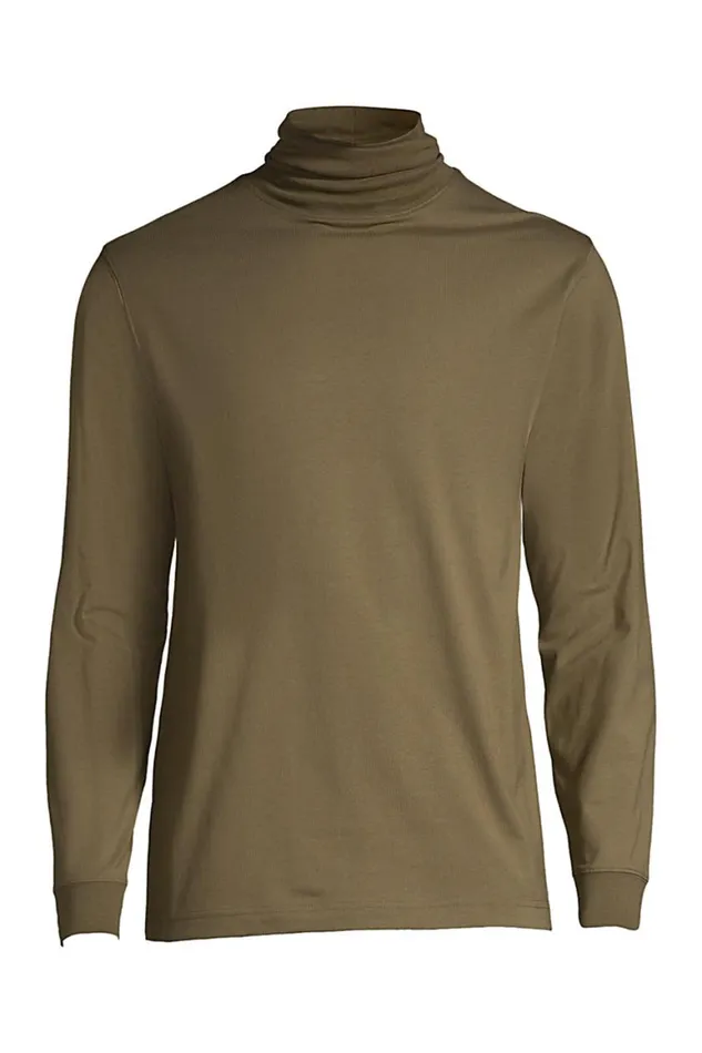 Lands039 End Knit Tops and Tees Men Big Supert Turtleneck Forest Moss
